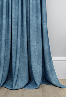 Florence Faux Suede, Prussian Blue - Made to Measure Curtains